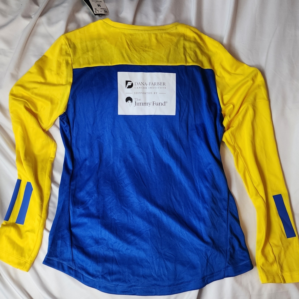 Adidas Blue and Yellow Long Sleeve 2020 Half Marathan NWT - Picture 3 of 9